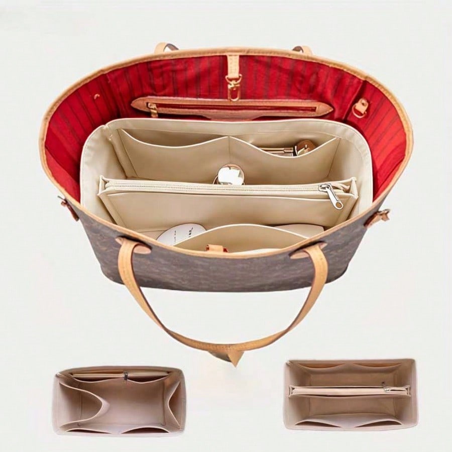 Makeup - Organizer Tas dengan Lapisan Kain, Tas
