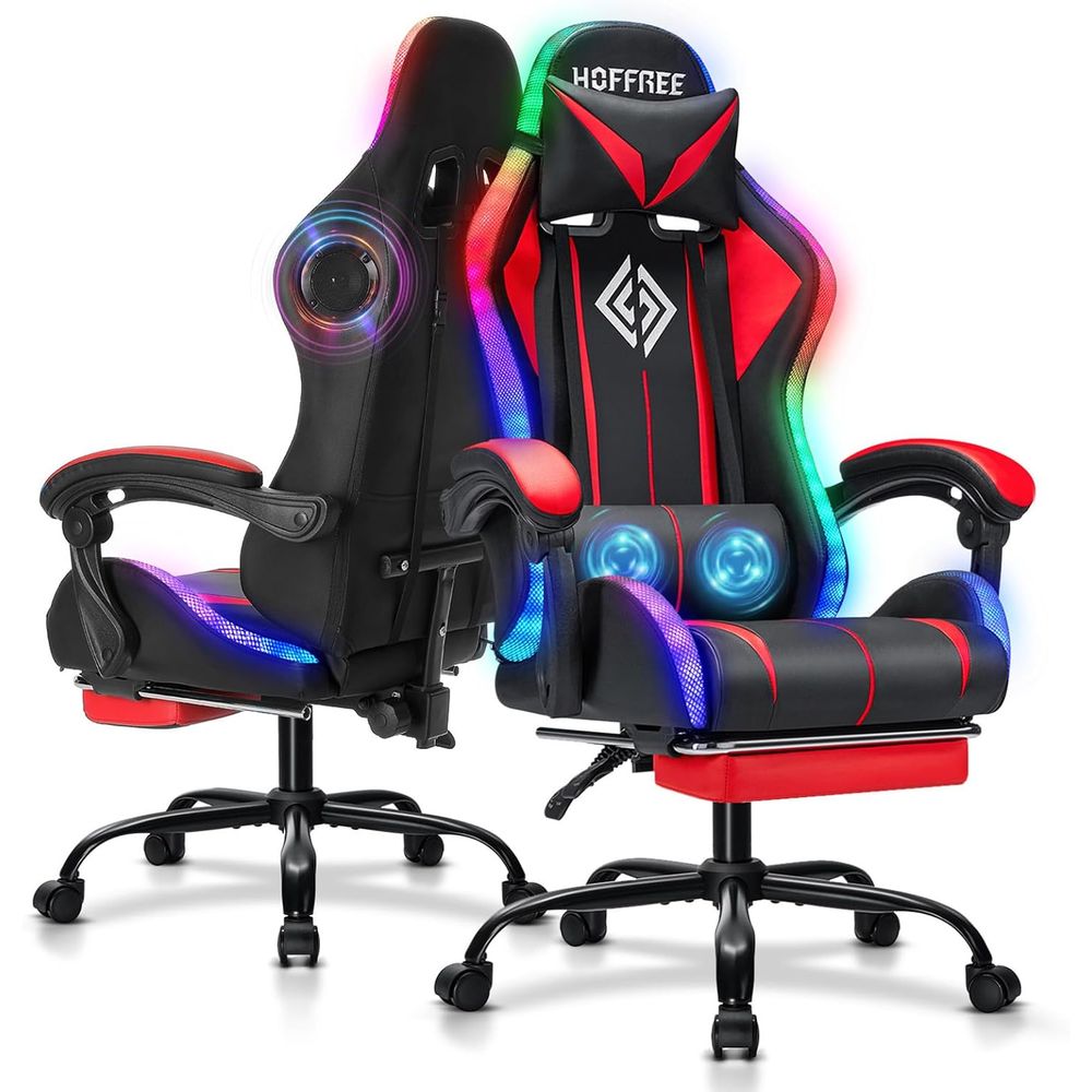Kursi Gaming RGB dengan Speake - Massage ulasan dan harga